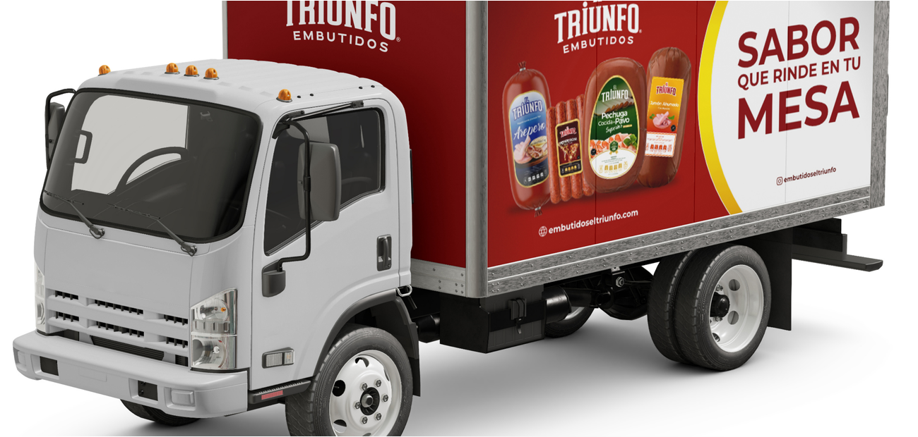 Camion de distribucion El Triunfo